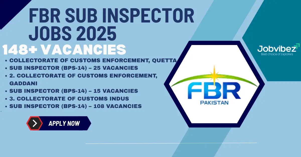 FBR Sub Inspector Jobs 2025