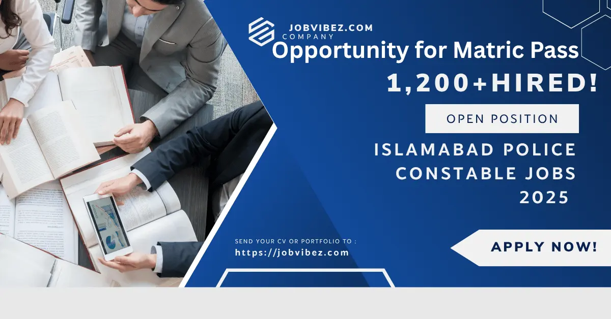 Islamabad Police Constable Jobs 2025 Matric Pass Apply Now