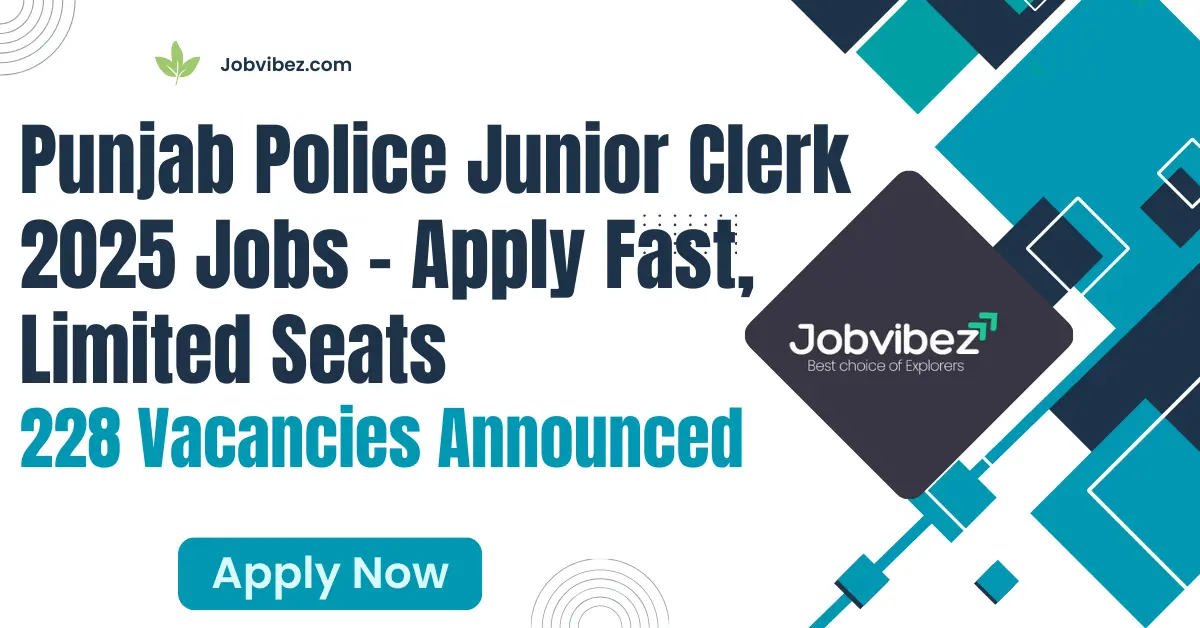 Punjab Police Junior Clerk jobs 2025